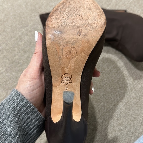 Charles David stretch & leather high heel booties - Picture 4 of 6